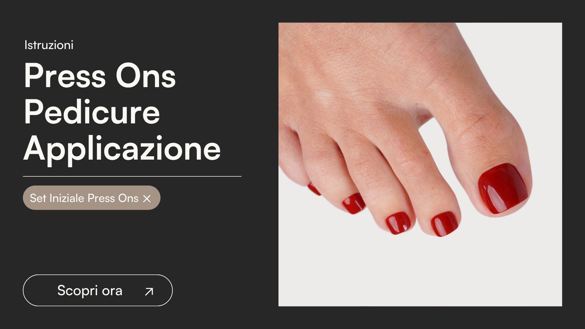 Press Ons in Soft Gel Pedicure Applicazione
