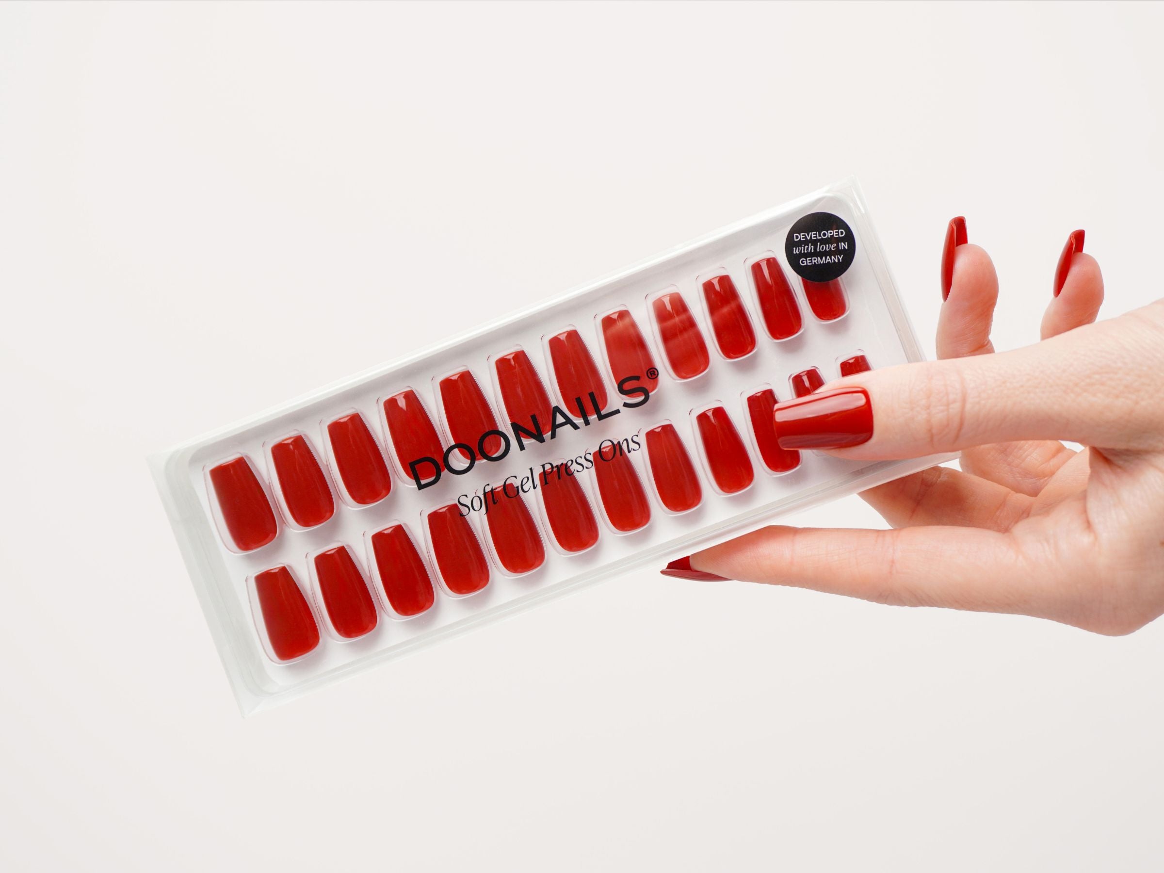 Press Ons in Soft Gel Coffin