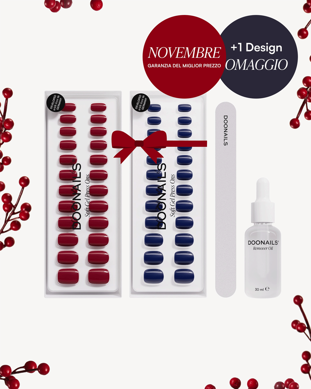 Set Iniziale Black Month – Press Ons in Soft Gel