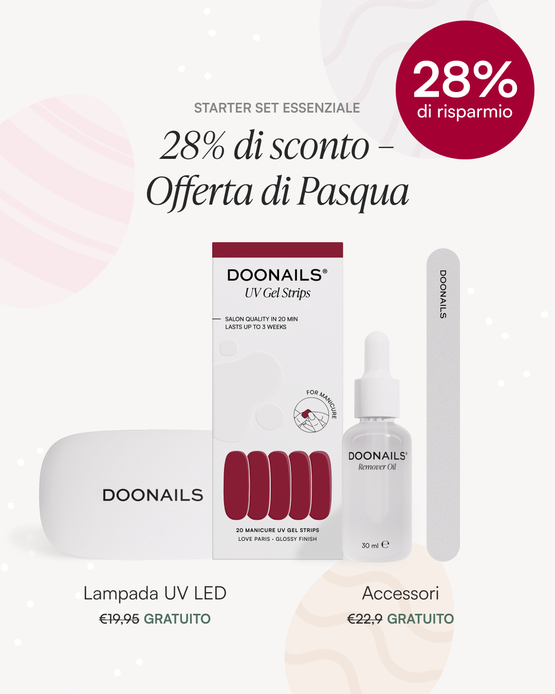 Kit Iniziale Pasqua – Strisce in Geldoonails