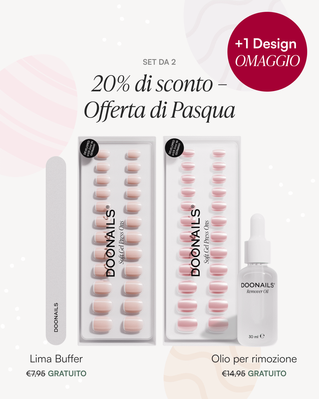 Kit Iniziale Pasqua – Press Ons in Soft Geldoonails