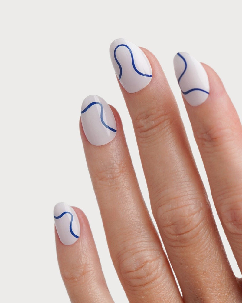 Blue Swirls Strisce in Gel UV