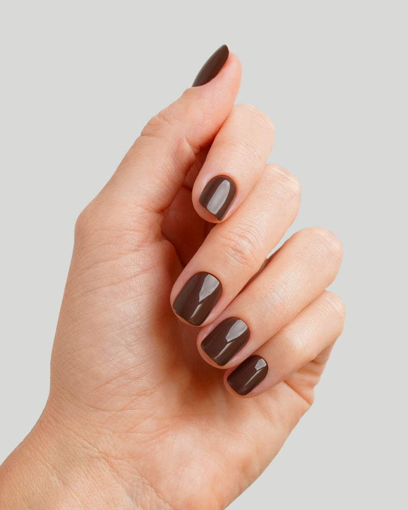 Cafe Noir Extra Corte Quadrate Press Ons in Soft Gel