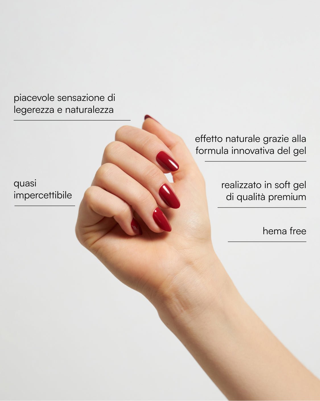 Press Ons in Soft Gel Mon Cheri Rotonde Medie - Doonails Italy