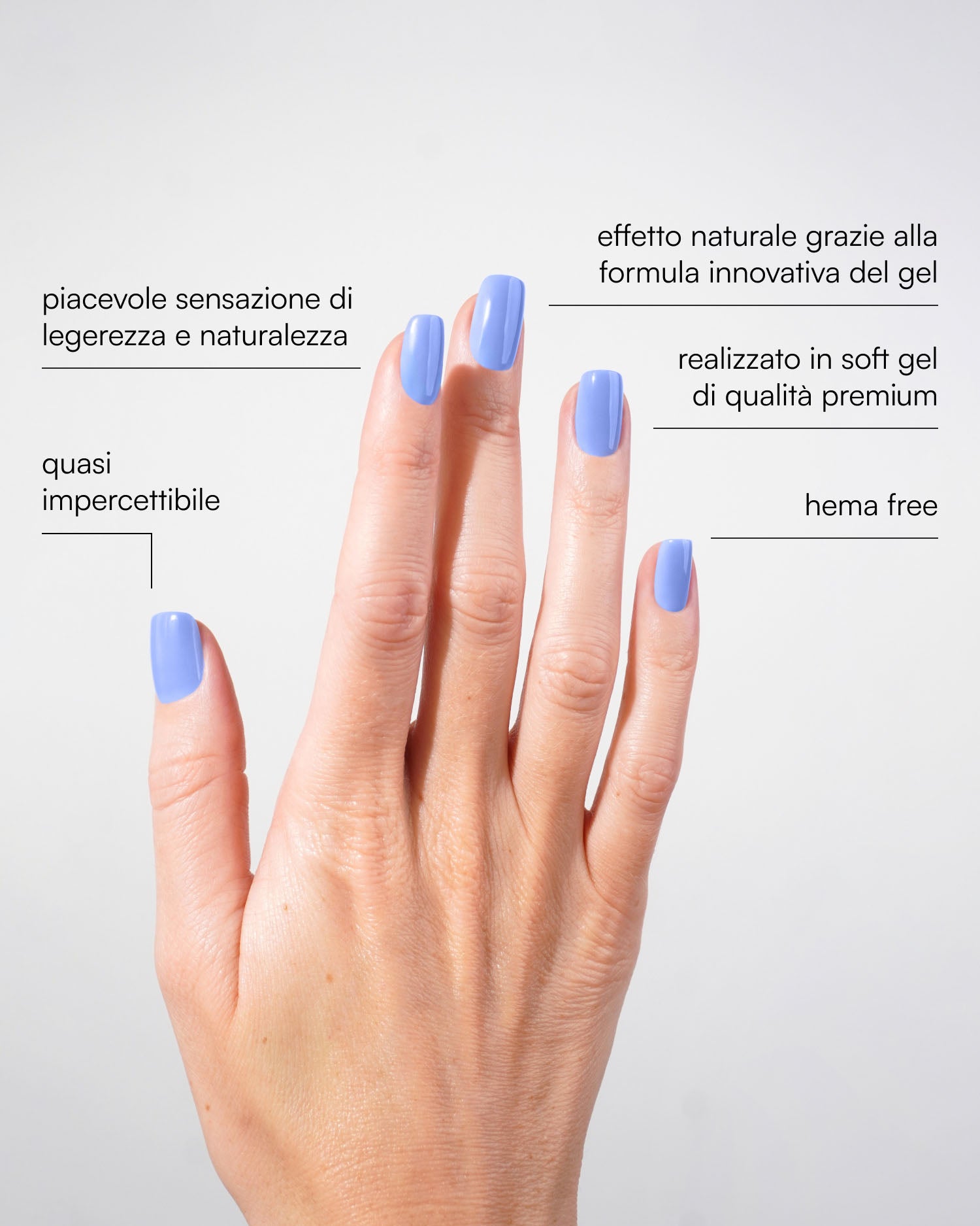 Press Ons in Soft Gel Paradise Quadrate Corte - Doonails Italy