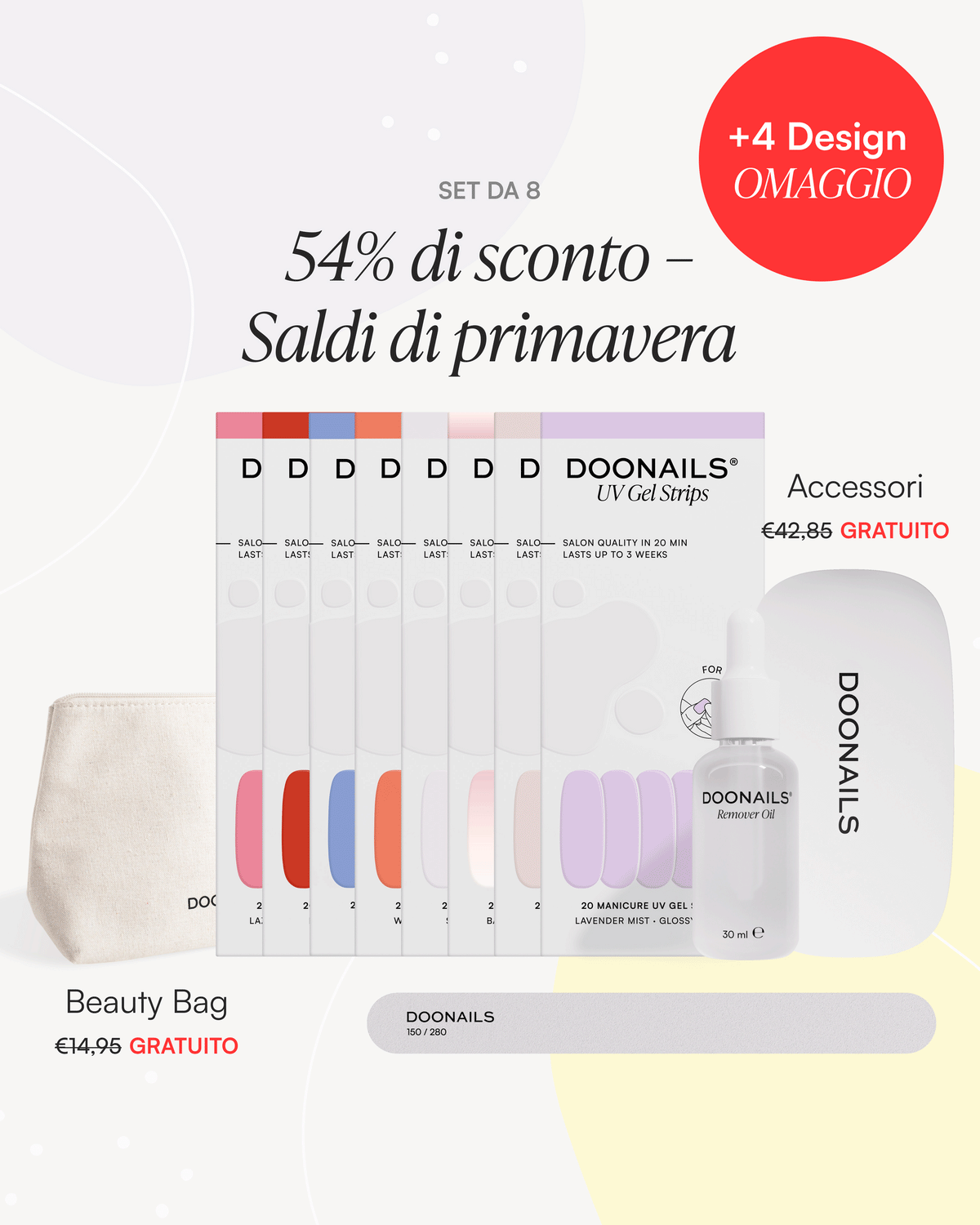 Kit Iniziale Spring Sale – Strisce in Geldoonails
