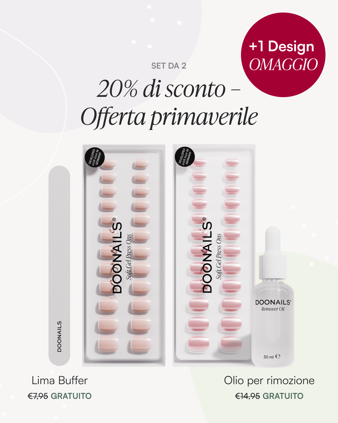 Kit Iniziale Primavera – Press Ons in Soft Geldoonails