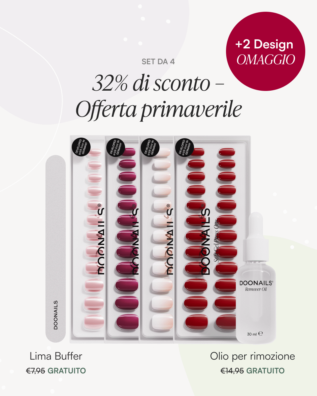 Kit Iniziale Primavera - Press Ons in Soft Geldoonails