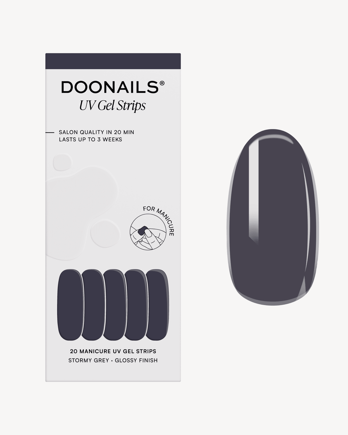 Strisce in gel Stormy Grey - Doonails Italydoonails