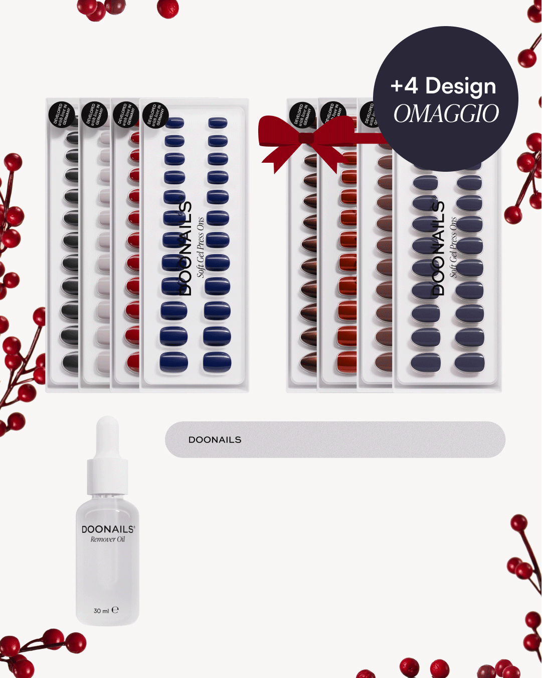 Set Iniziale Black Month – Press Ons in Soft Gel