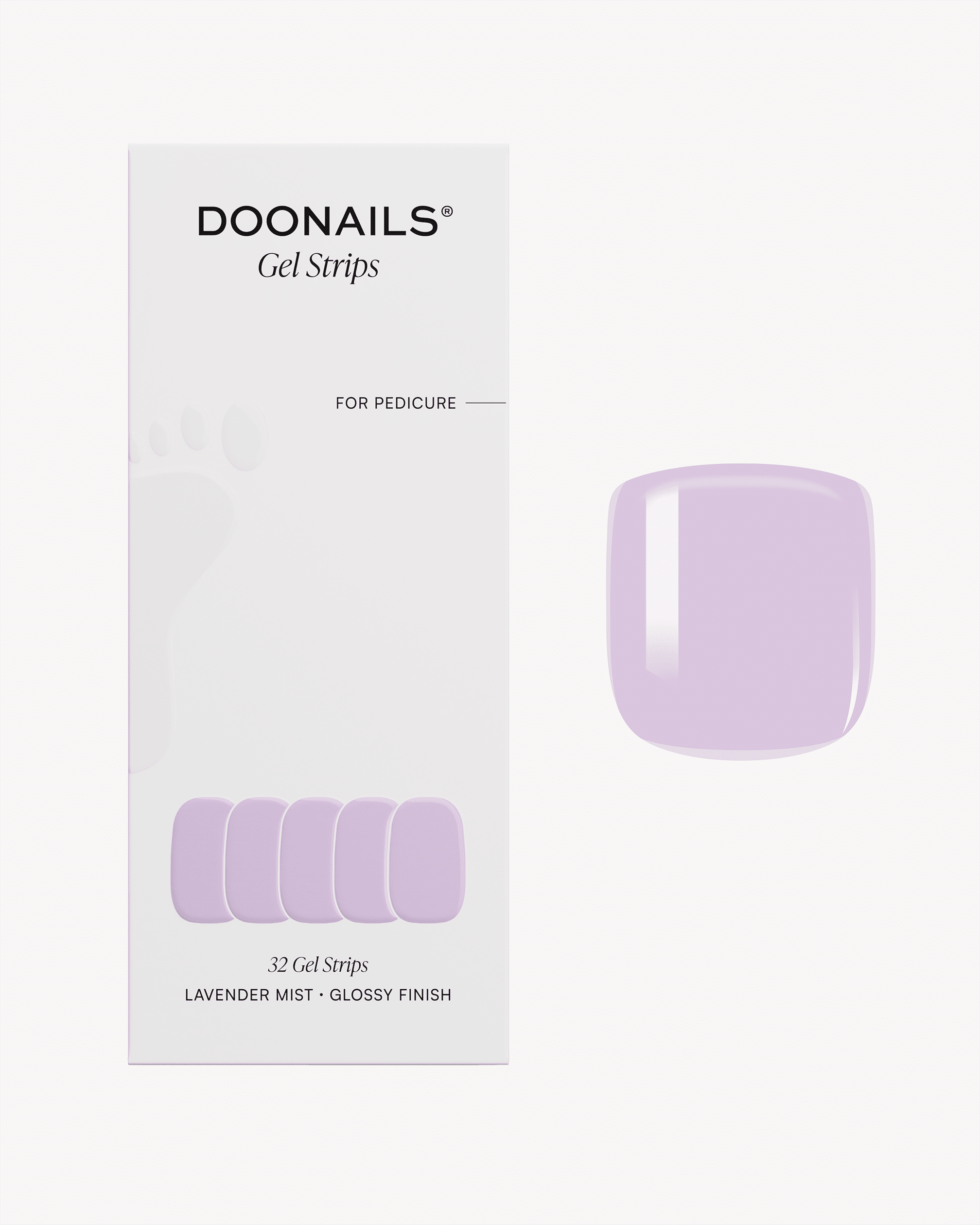 Lavender Mist Pedicure Strisce in gel - Doonails Italy
