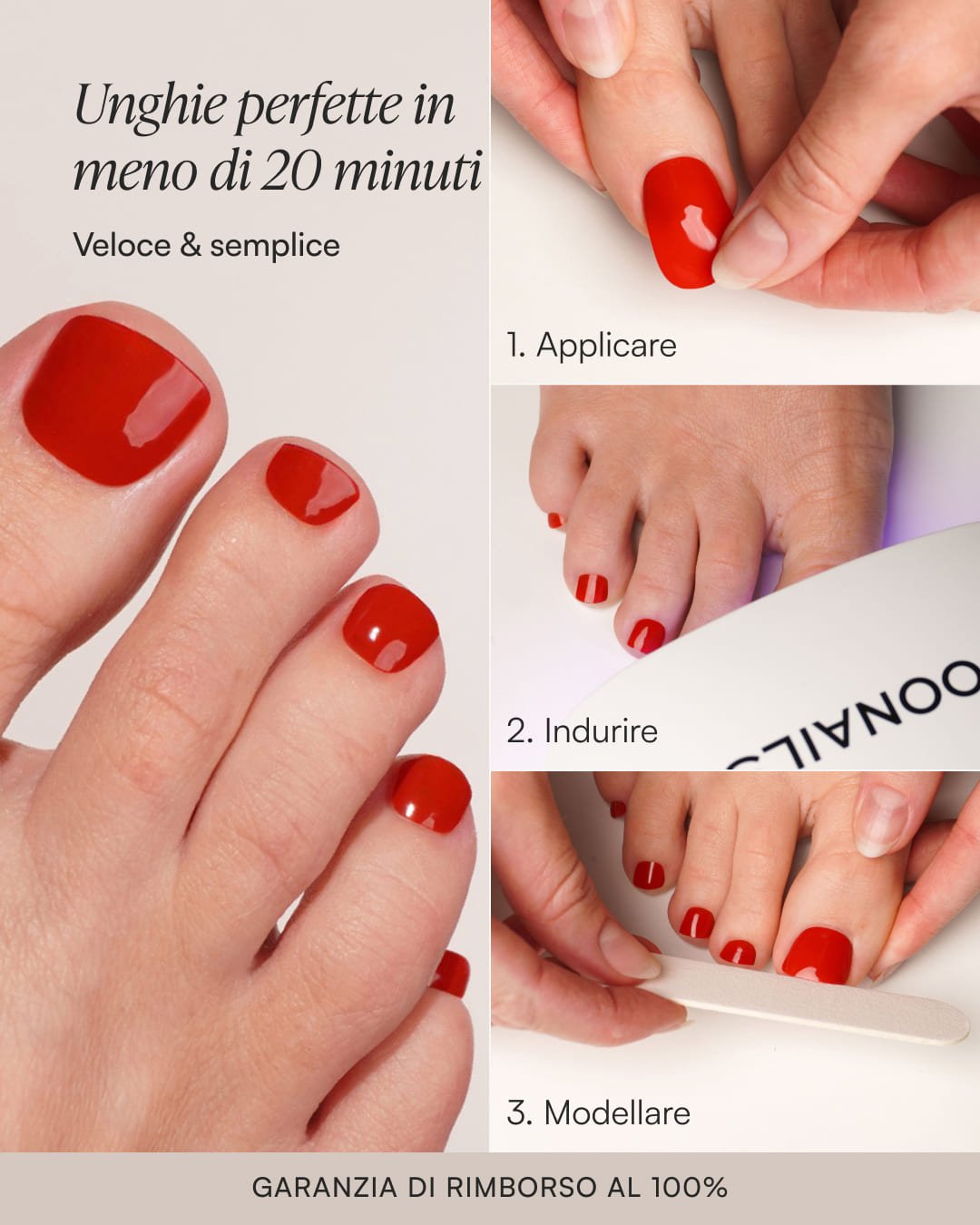 Estate Set Pedicure Estivo Iniziale - Strisce in Gel - Doonails Italy