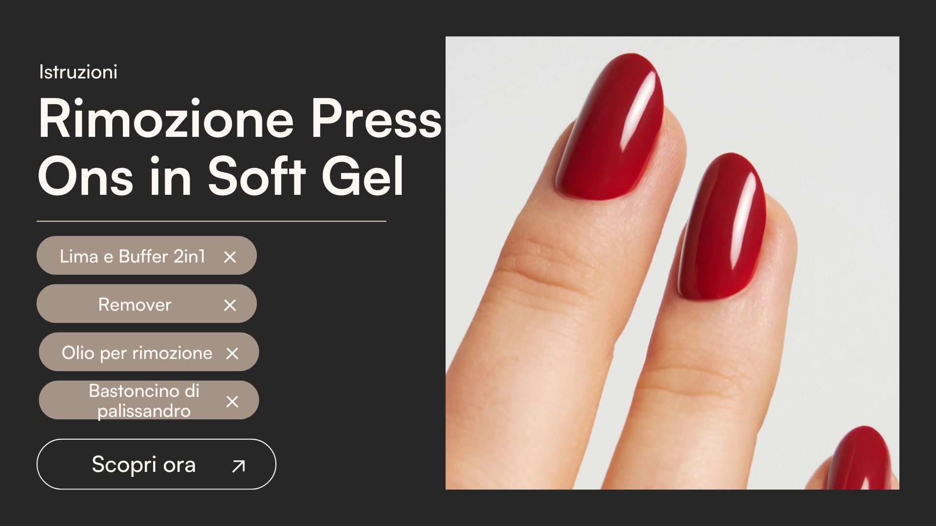 Rimozione Press Ons in Soft Gel