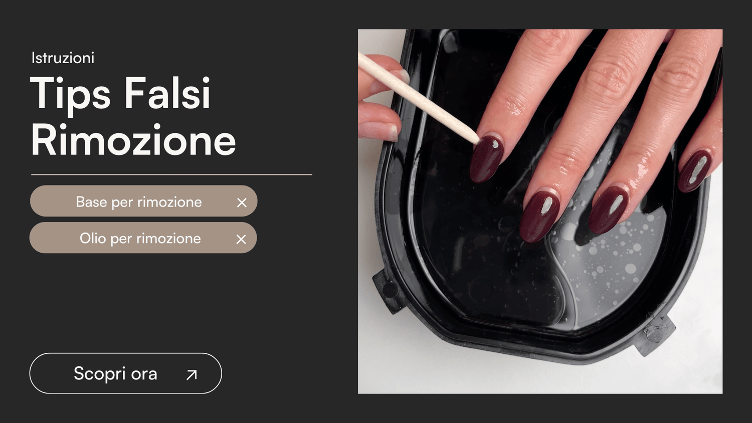 Rimozione delle tip finte