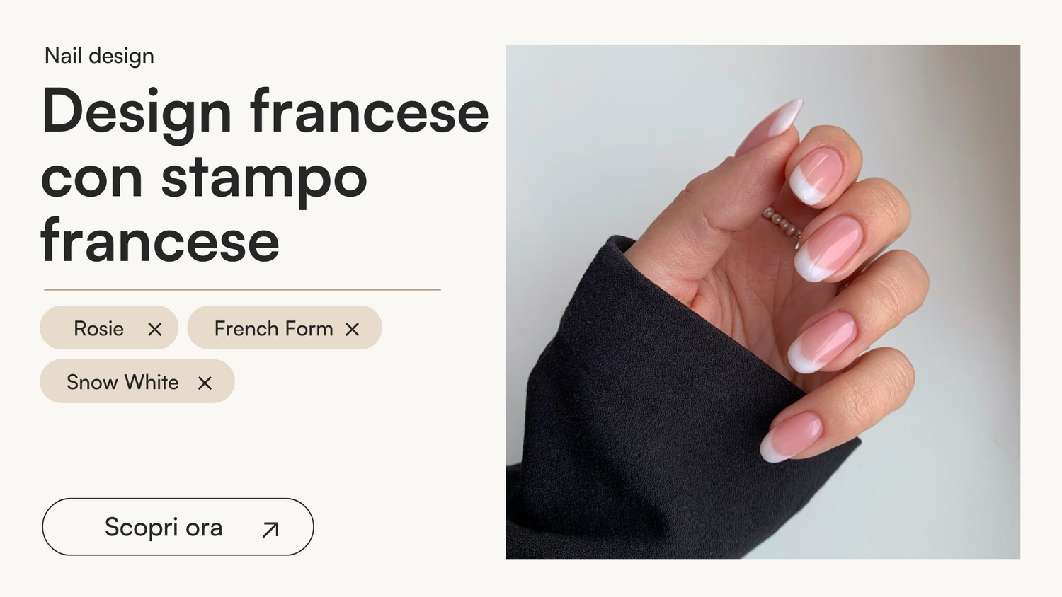 Design French con lo stampo per manicure ad immersione French