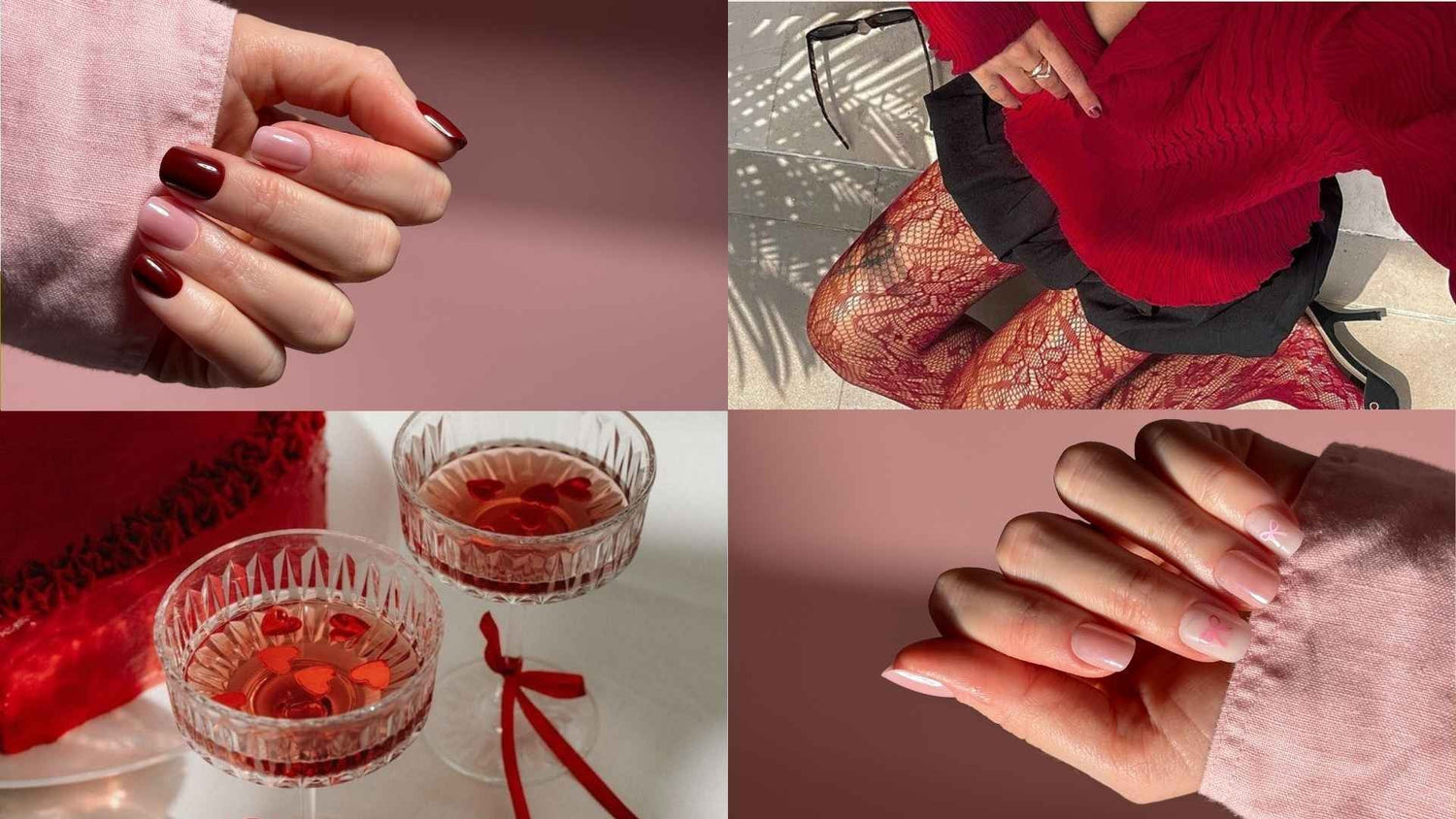 Unghie di San Valentino: design romantici mix & match