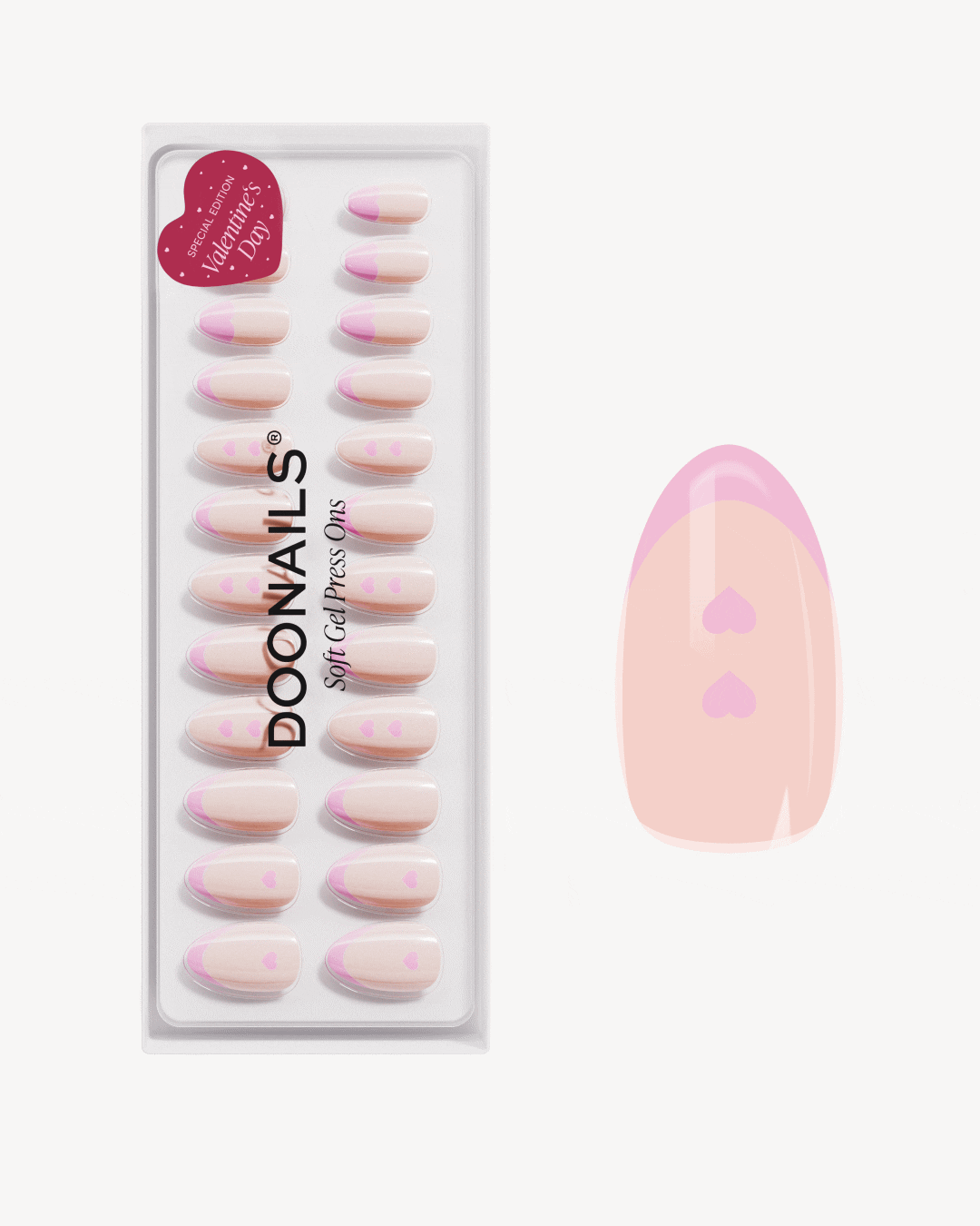 Flirty French Corte Mandorla Press Ons in Soft Gel