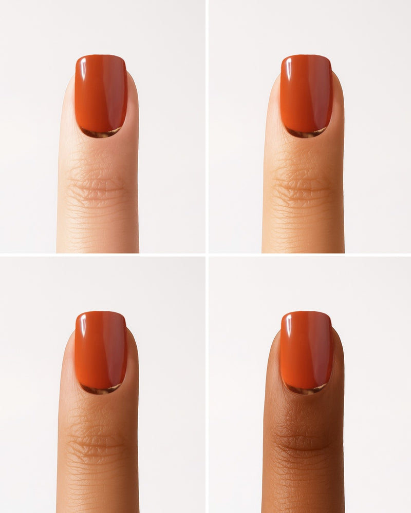 Press Ons in Soft Gel Cinnamon Quadrate Extra Corte - Doonails Italy