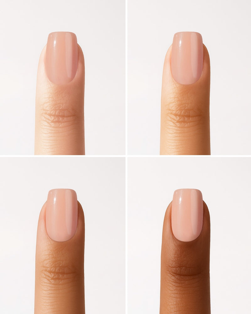 Press Ons in Soft Gel Latte Quadrate Corte - Doonails Italy