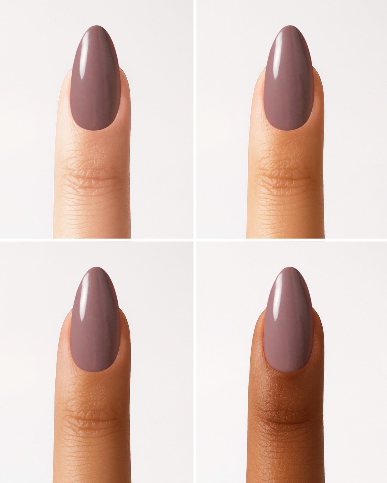 Press Ons in Soft Gel a mandorla medie Silent Night Mauve