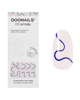 Blue Swirls Strisce in Geldoonails