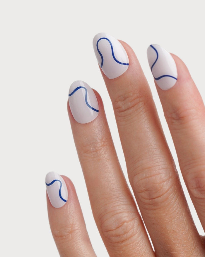 Blue Swirls Strisce in Gel