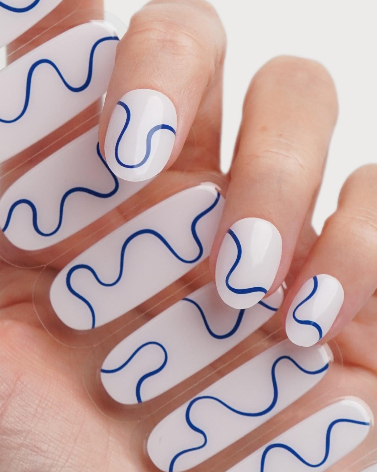Blue Swirls Strisce in Gel