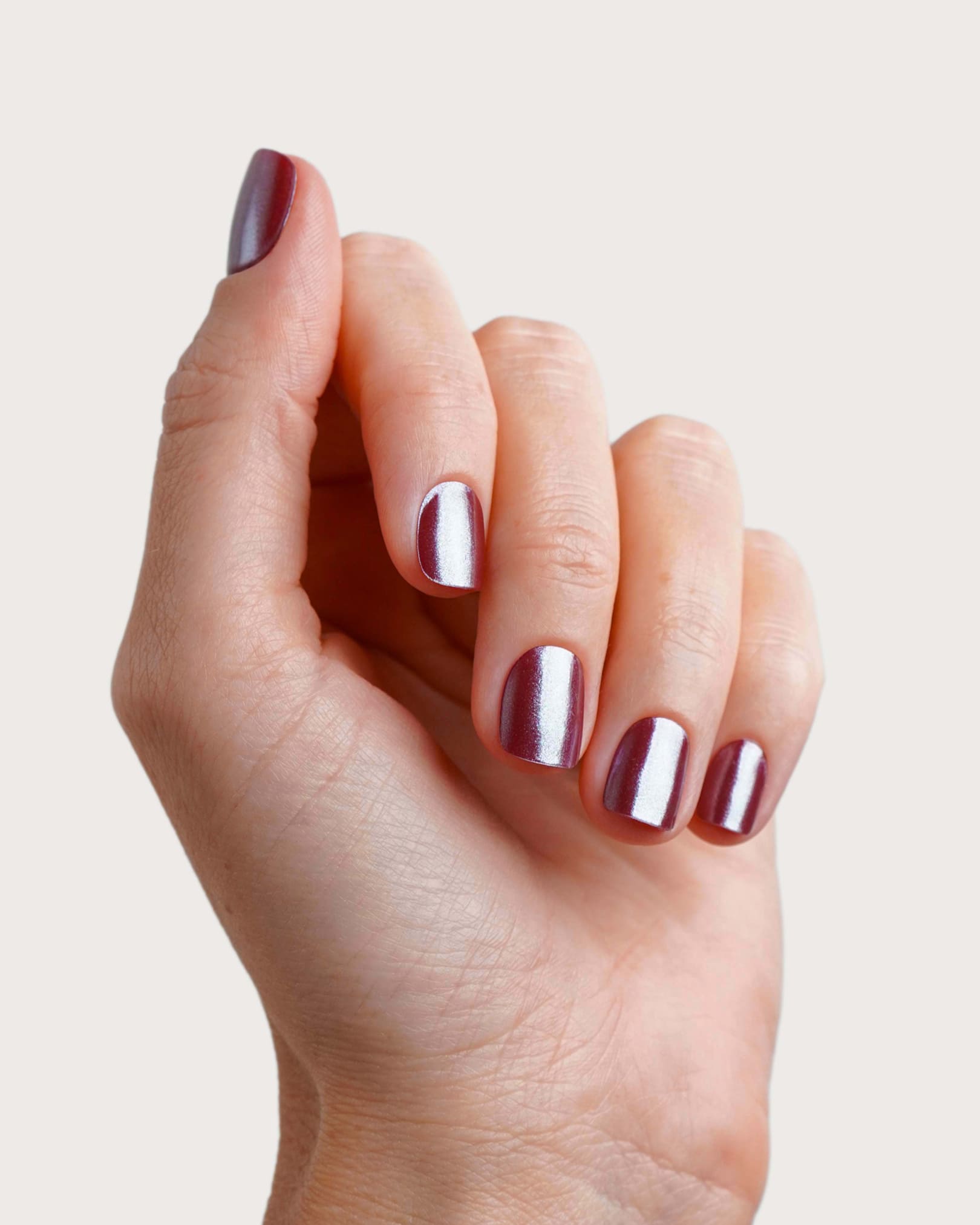 Glazed Burgundy Strisce in Gel UV