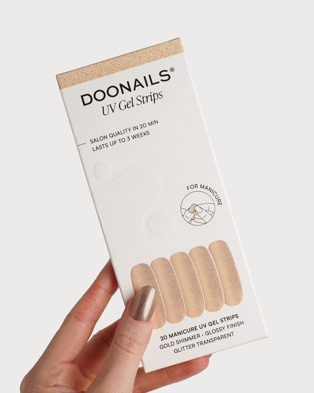 Gold Shimmer Strisce in Gel