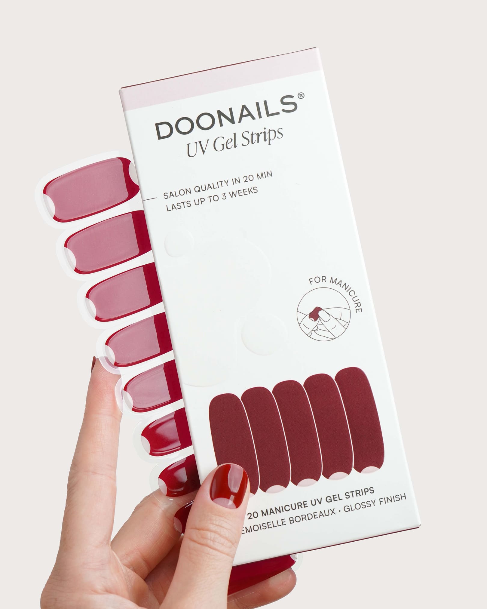 Mademoiselle Bordeaux Strisce in Gel UV