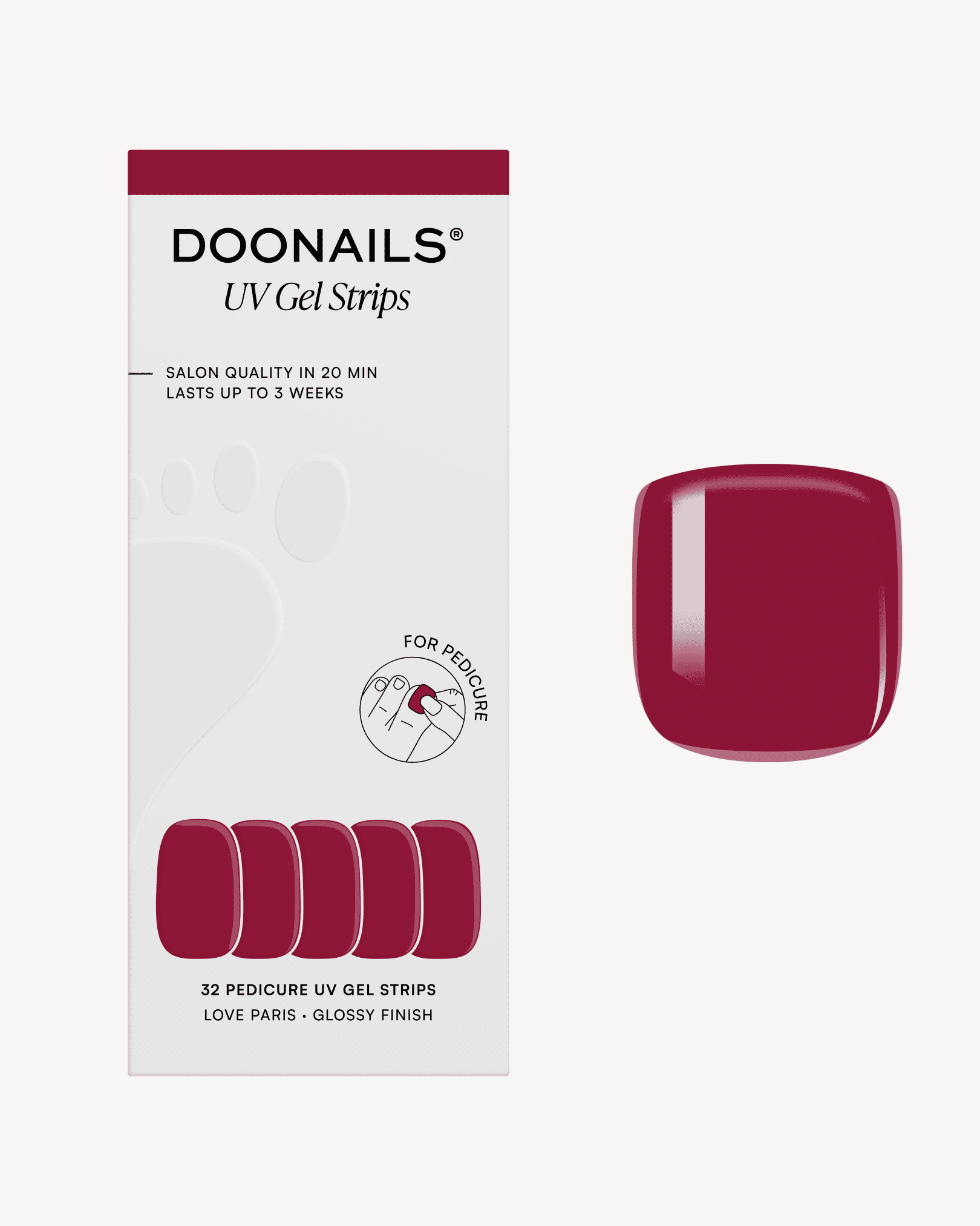 Love Paris Pedicure Strisce in Gel