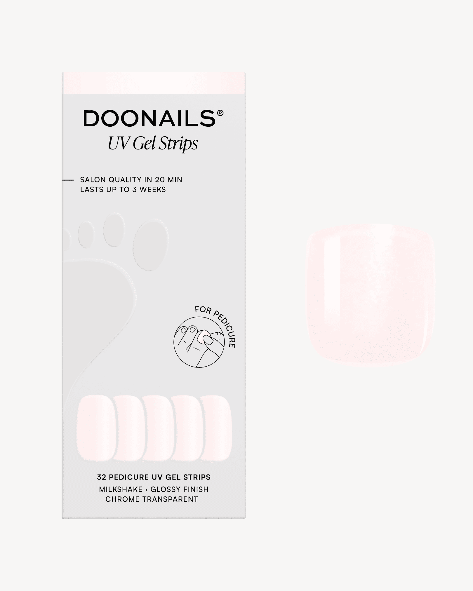 Milkshake Pedicure Strisce in Gel