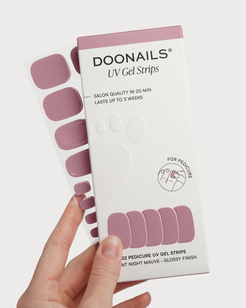 Silent Night Mauve Pedicure Strisce in Gel UV