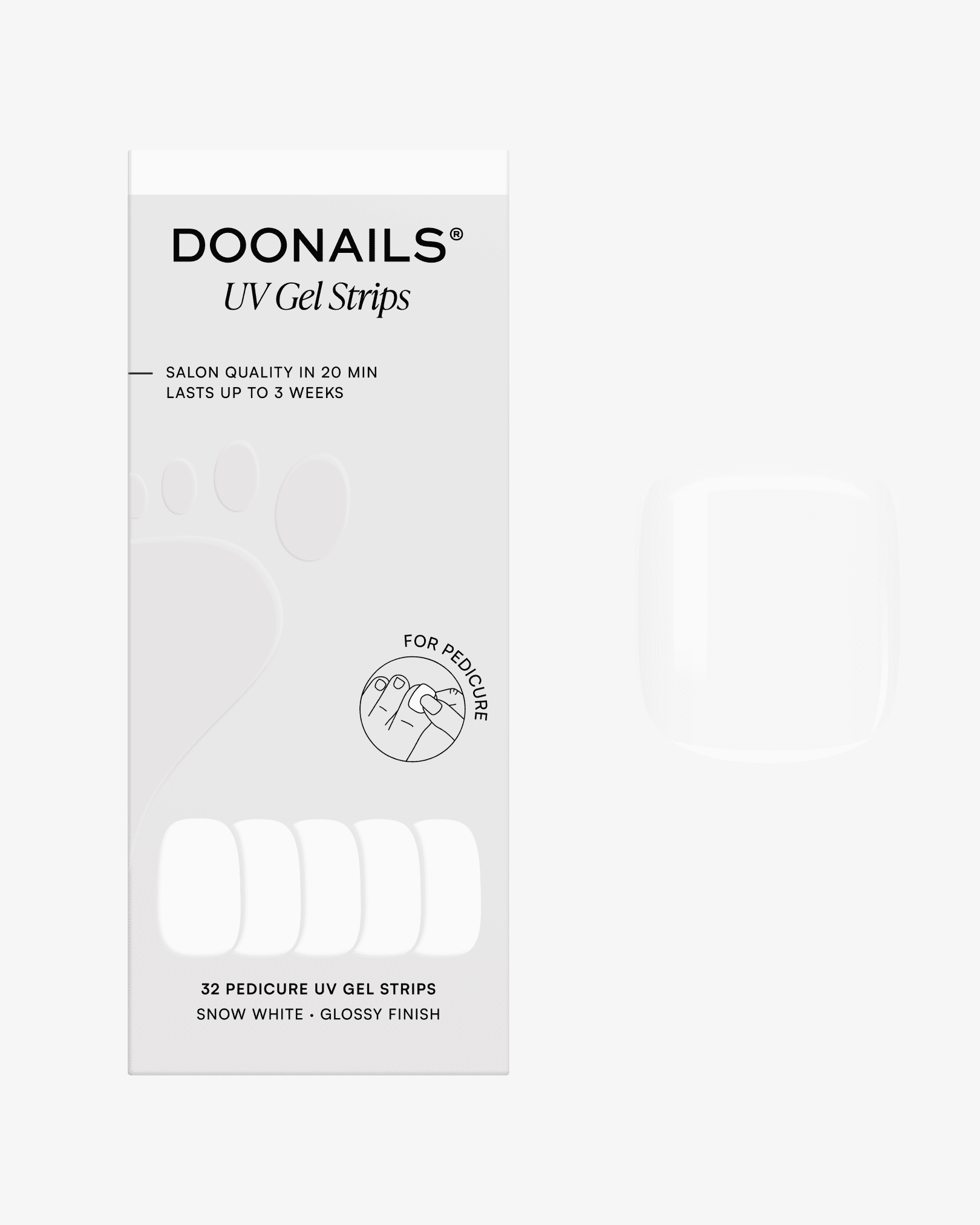 Snow White Pedicure Strisce in Gel