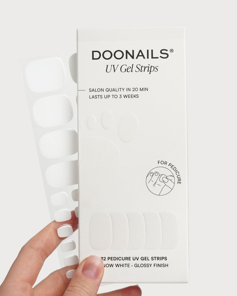 Snow White Pedicure Strisce in Gel UV