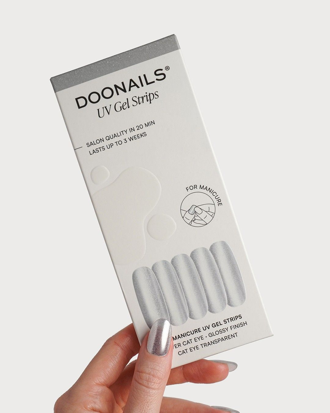 Silver Cat Eye Strisce in Gel