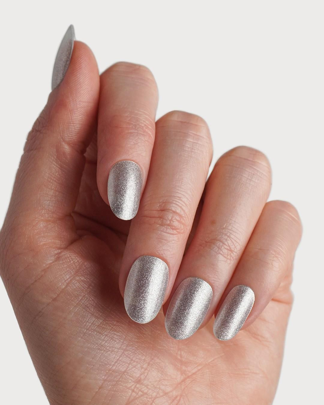 Silver Shimmer Strisce in Gel