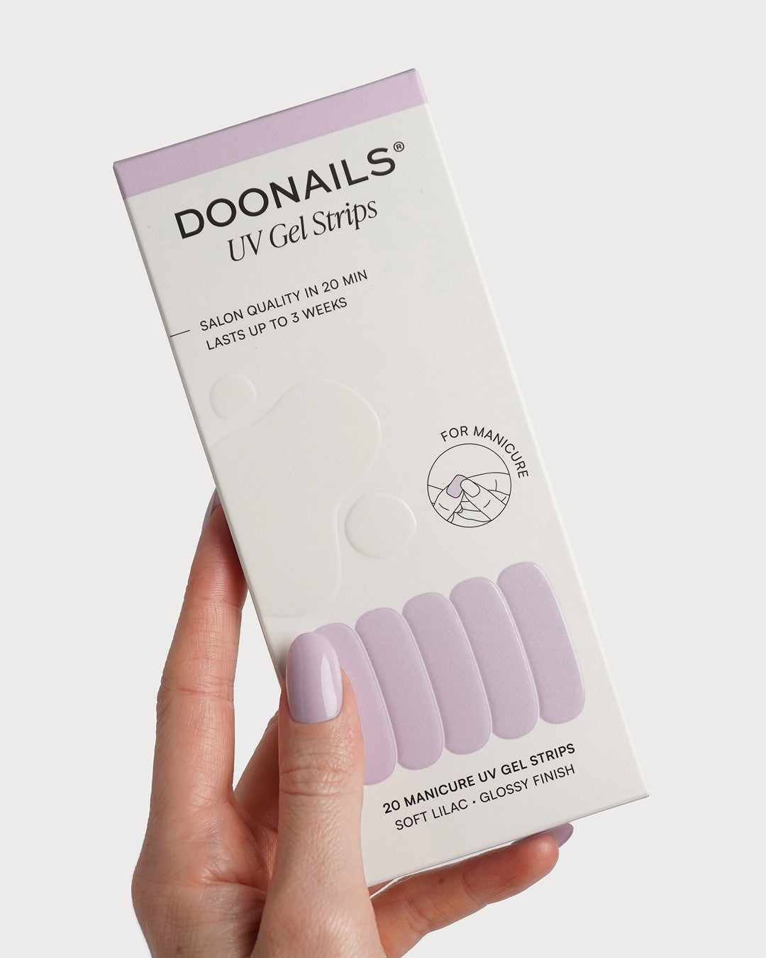 Soft Lilac Strisce in Gel
