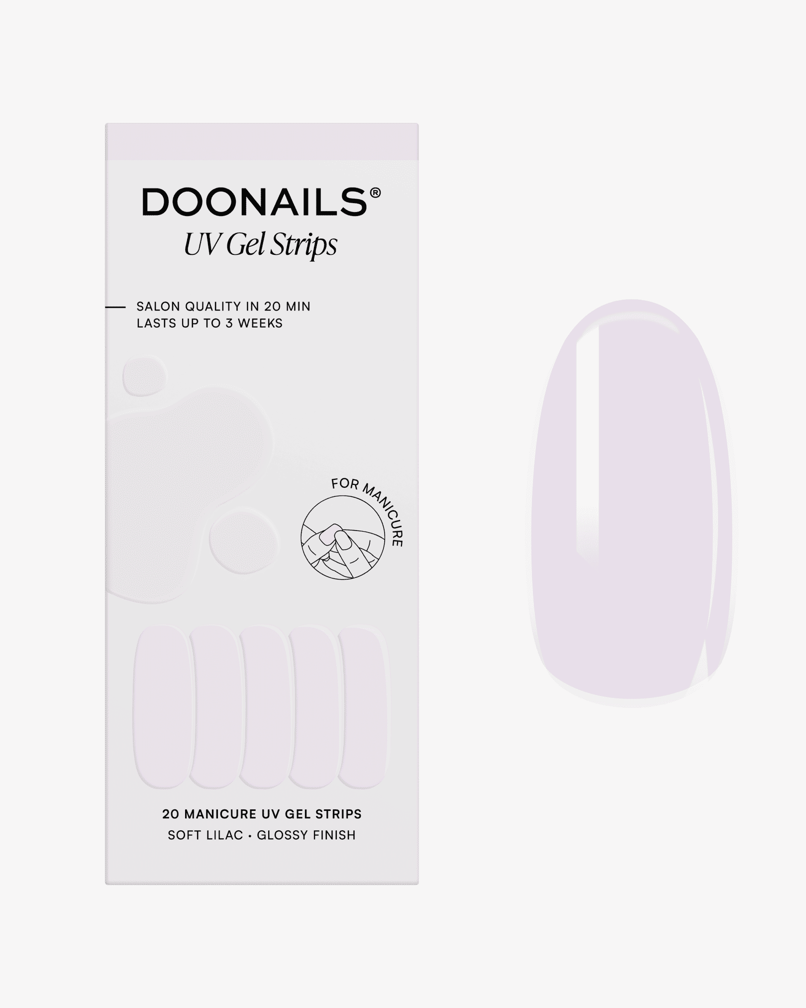 Soft Lilac Strisce in Gel