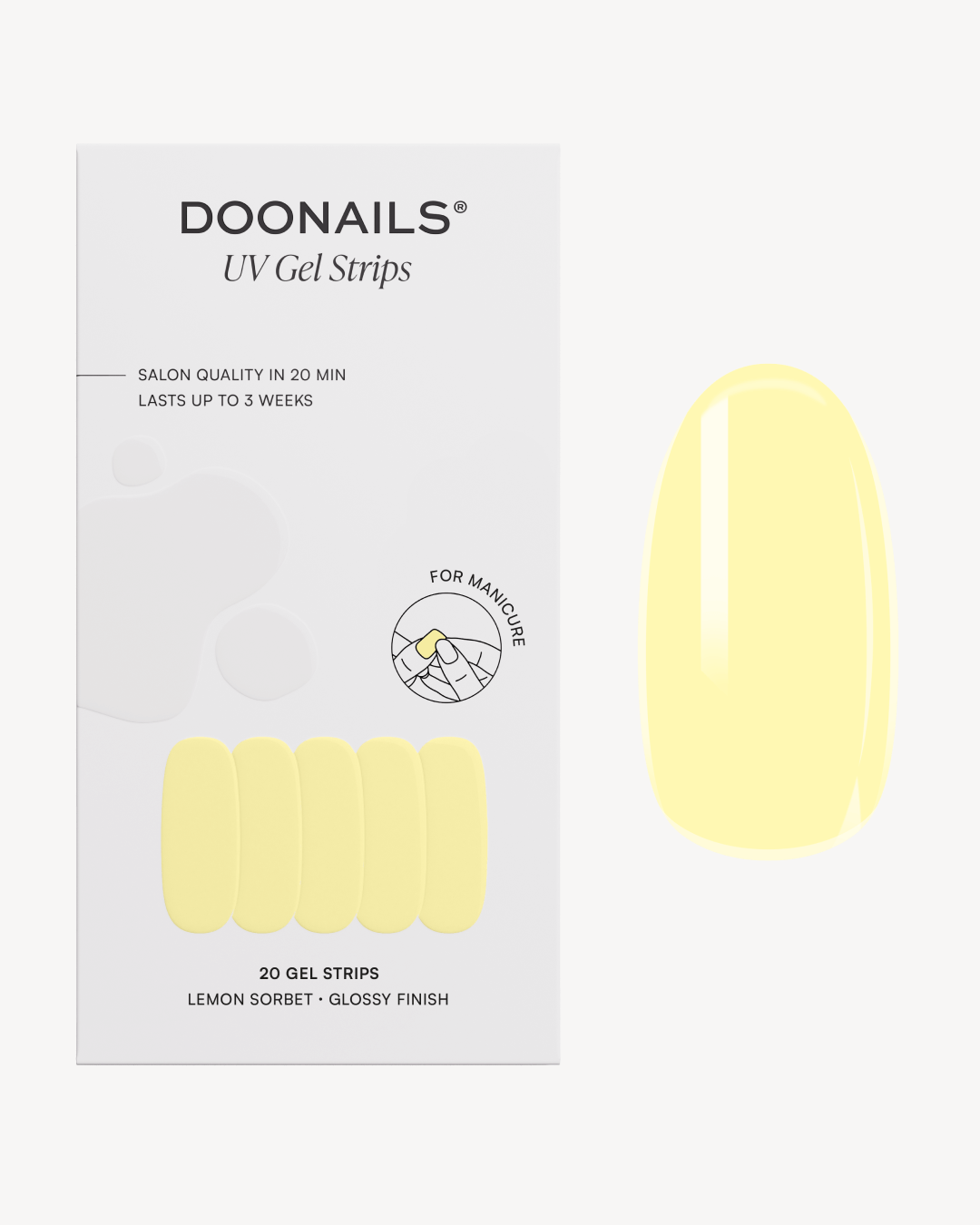 Lemon Sorbet Strisce in Gel UV