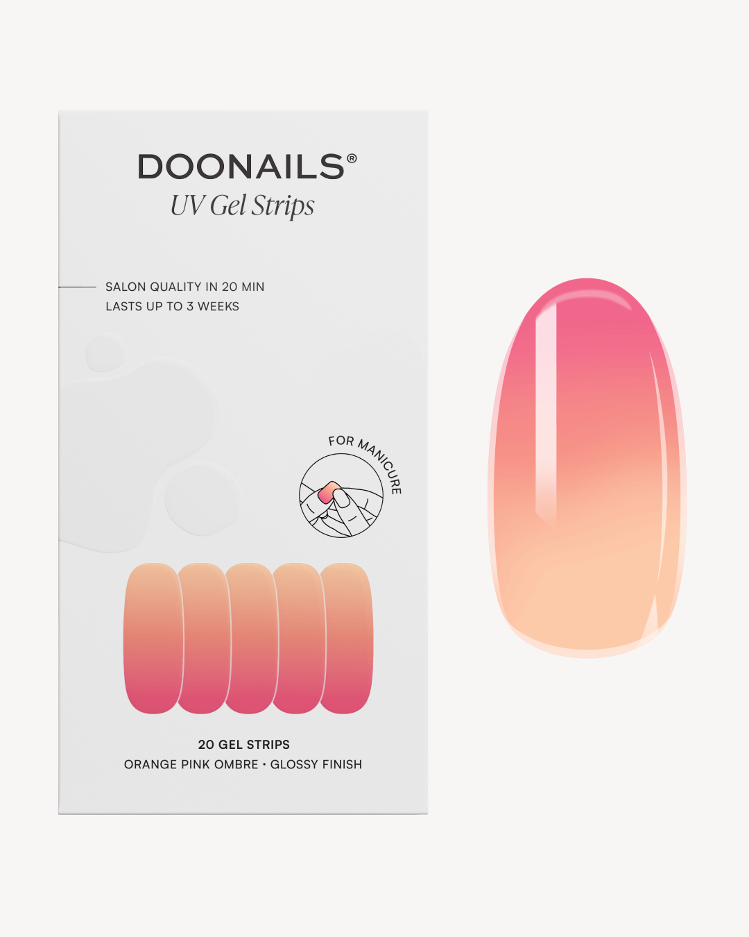 Strisce in gel Orange Pink Ombre