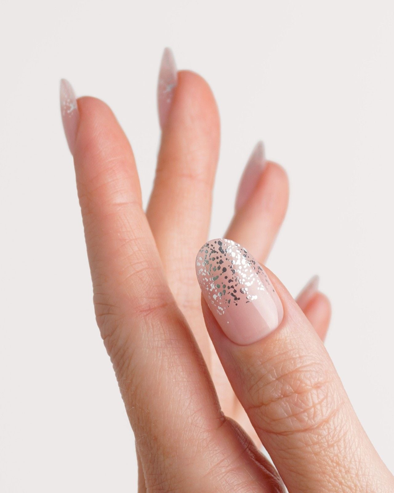 Strisce in gel Silver Glitter Ombre