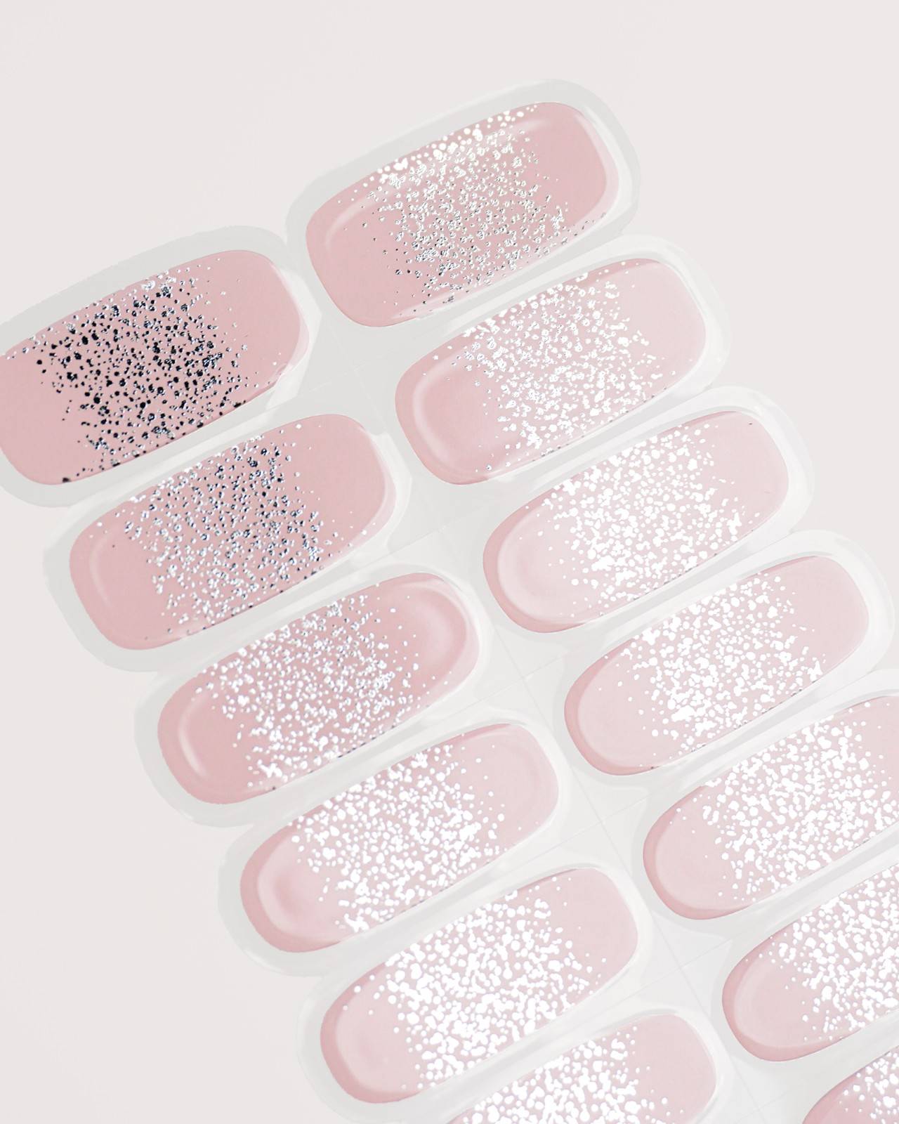 Strisce in gel Silver Glitter Ombre