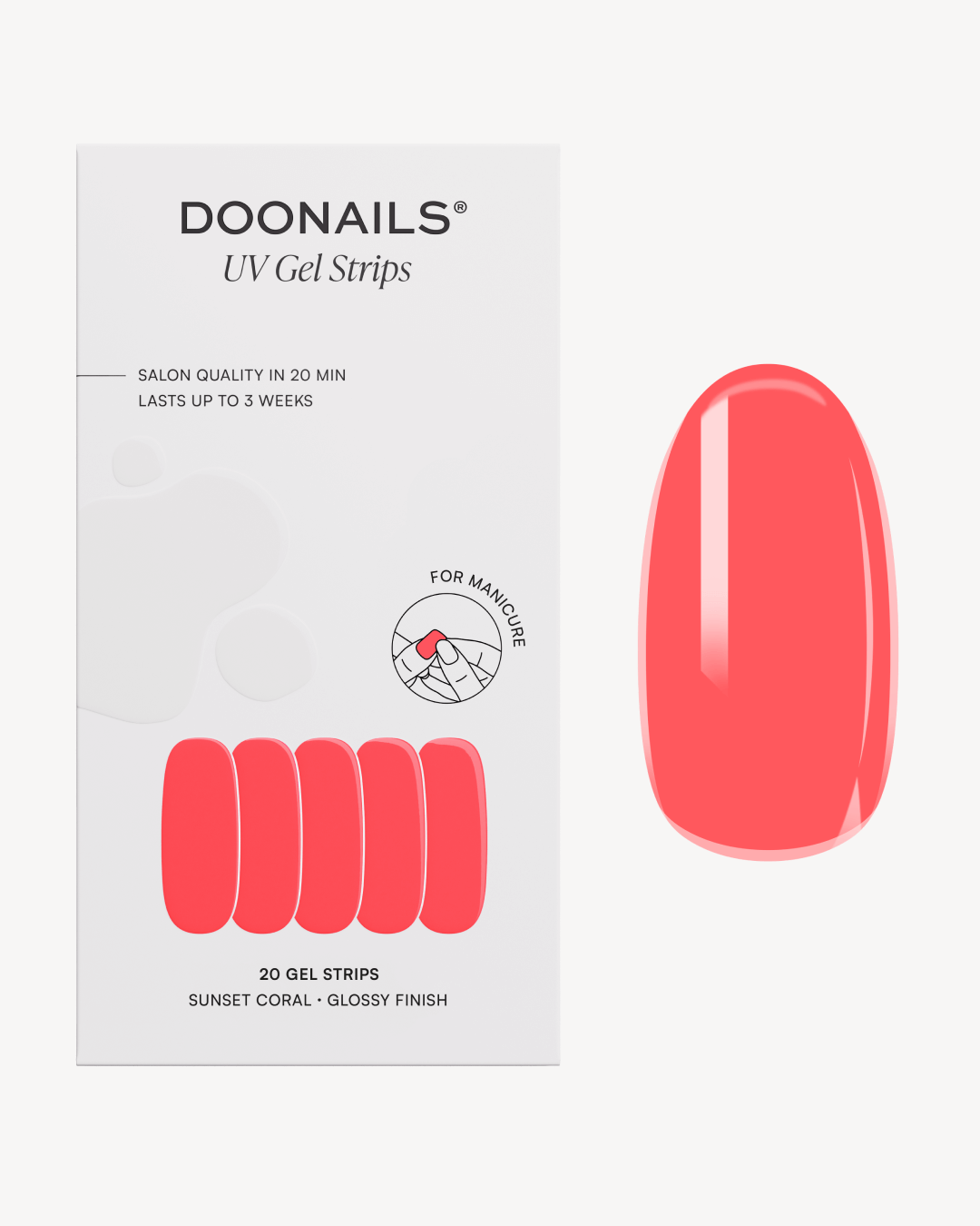 Strisce in gel Sunset Coral - Doonails Italy
