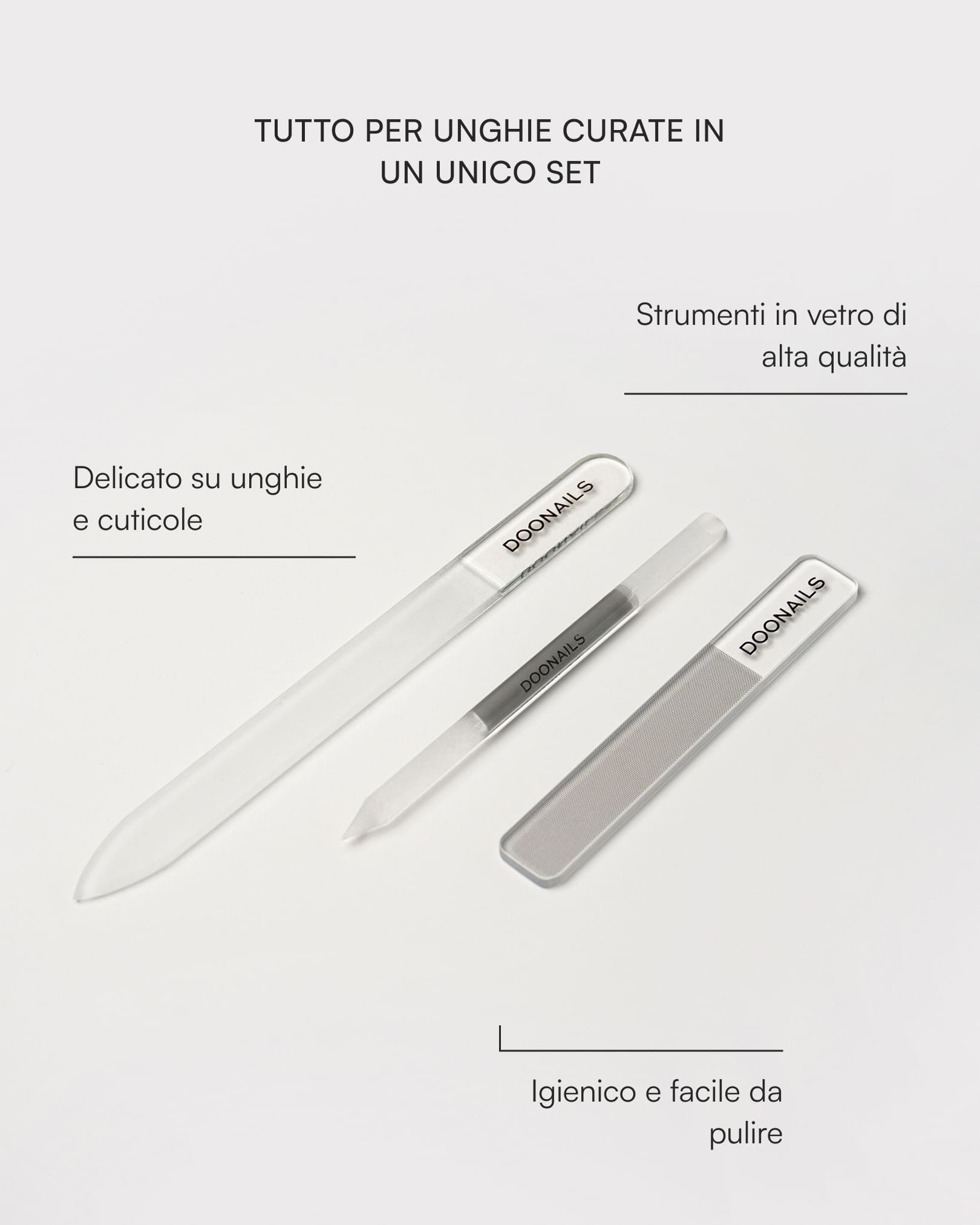 Set strumenti in vetro