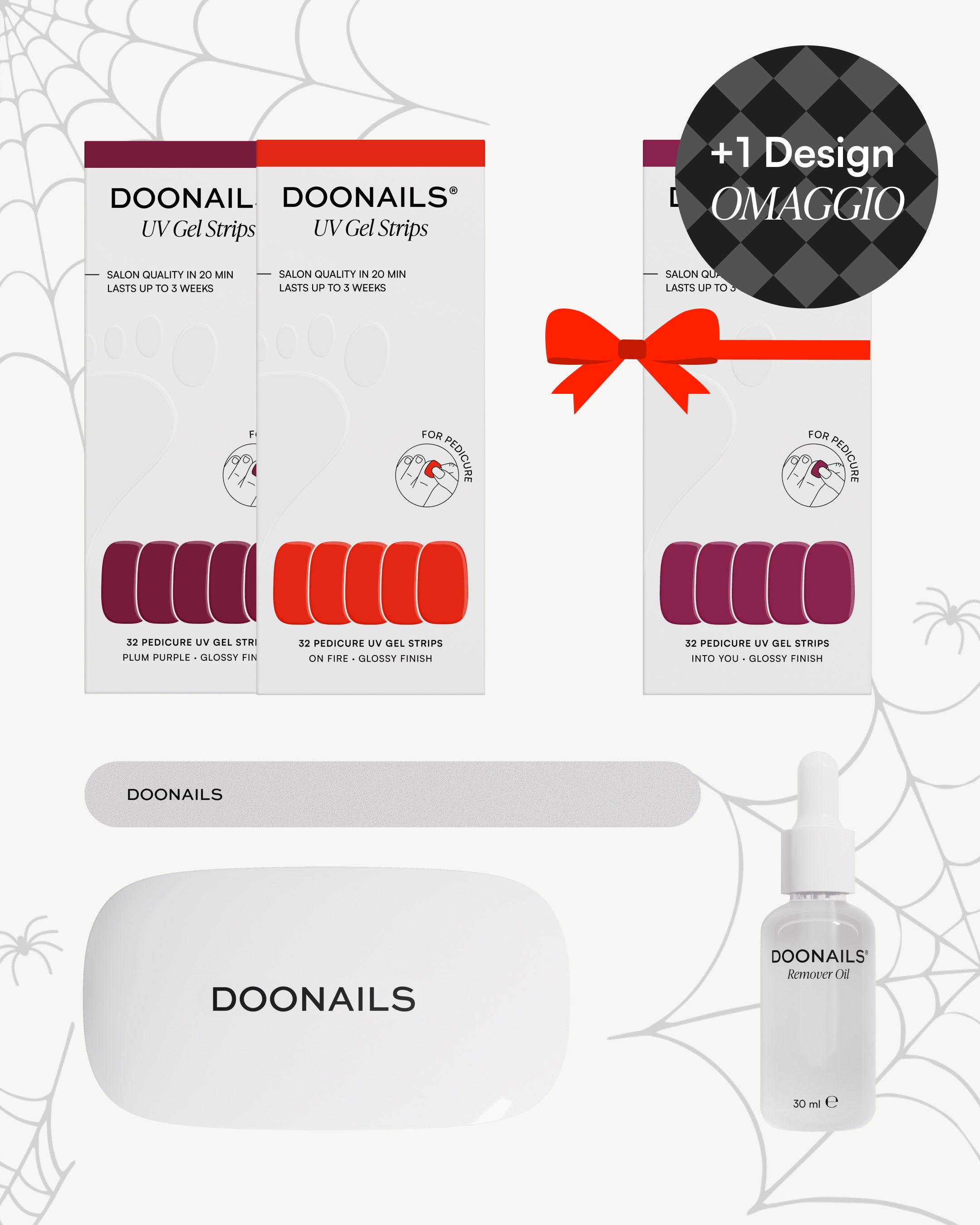 Pedicure Starter Set di Halloween - Strisce in Gel