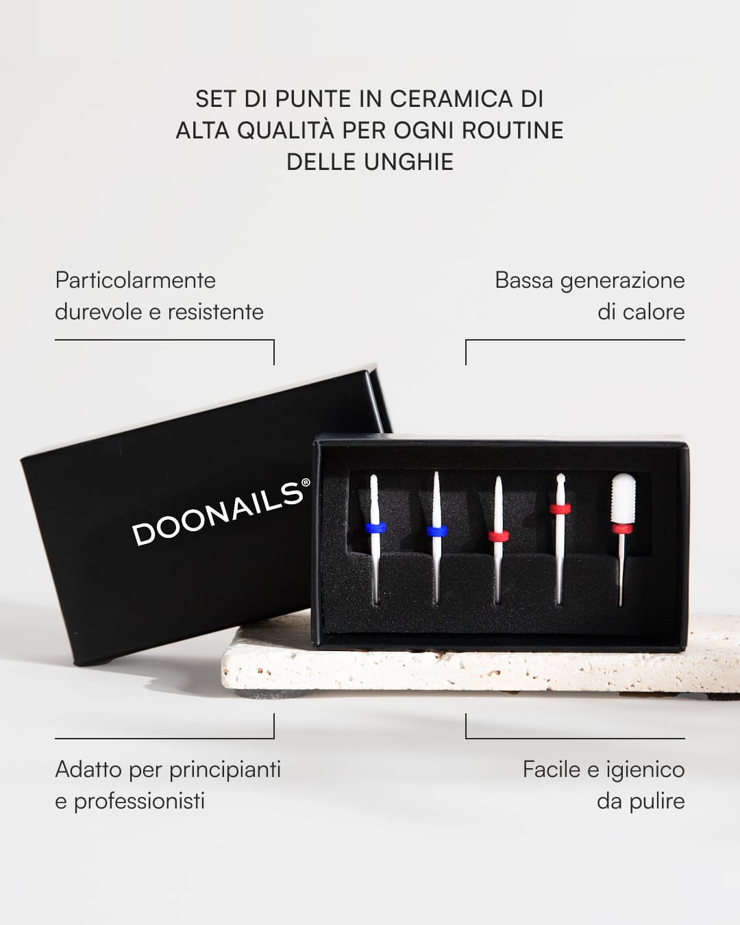 Set di punte per fresa unghiedoonails