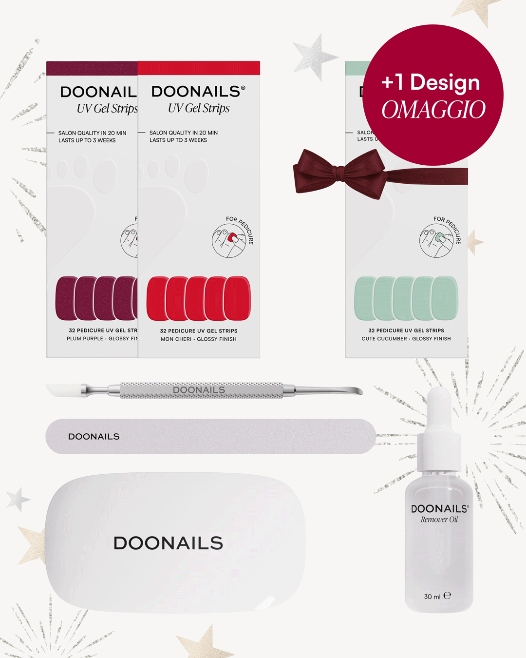 Kit Iniziale di Capodanno - Strisce in Gel Pedicure