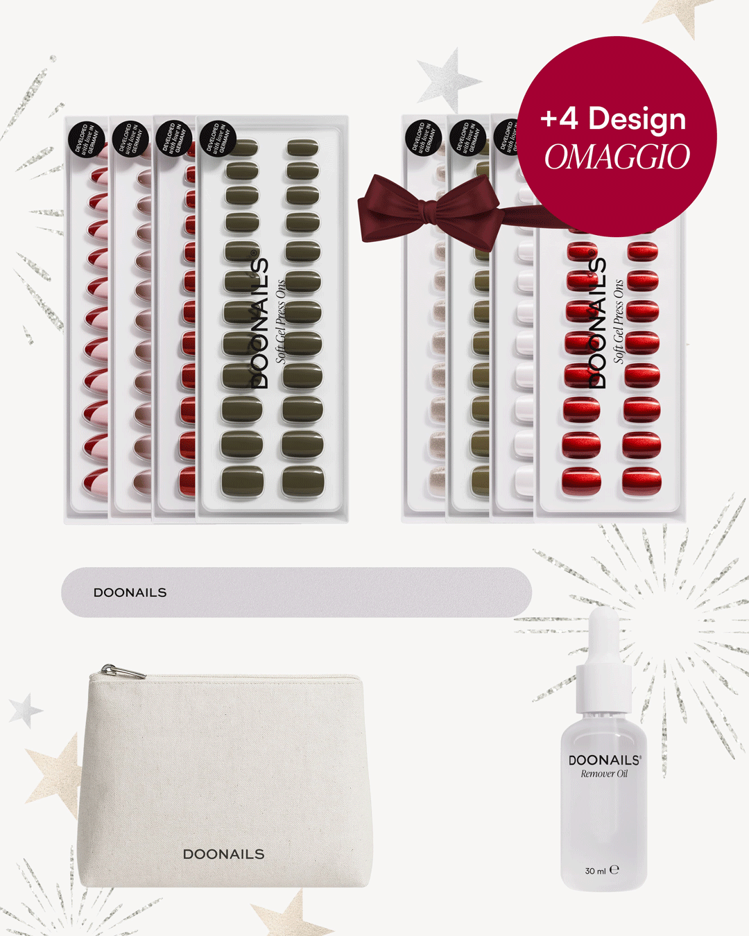 Kit Iniziale di Capodanno – Press Ons in Soft Gel