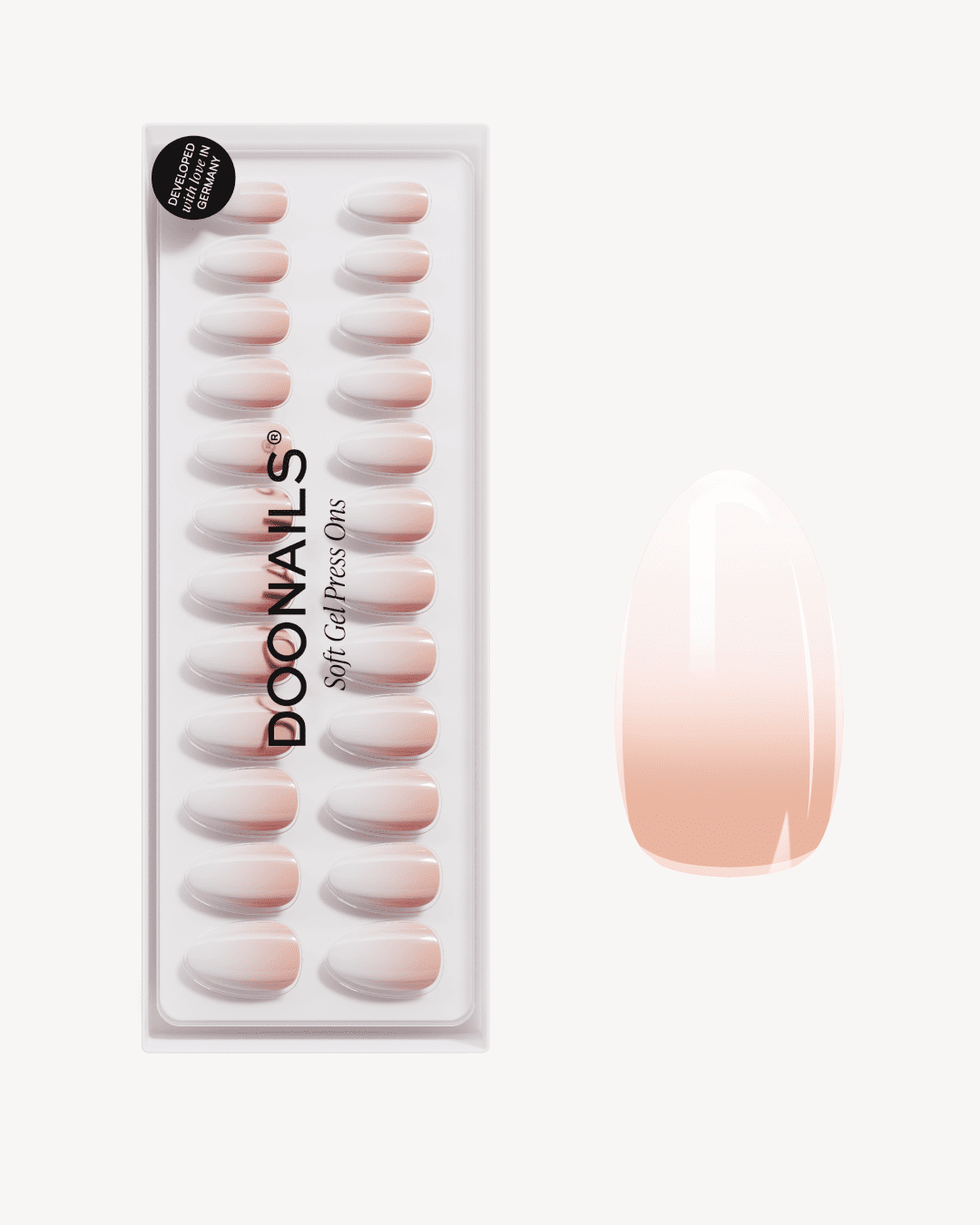 Babyboomer Corte Mandorla Press Ons in Soft Gel